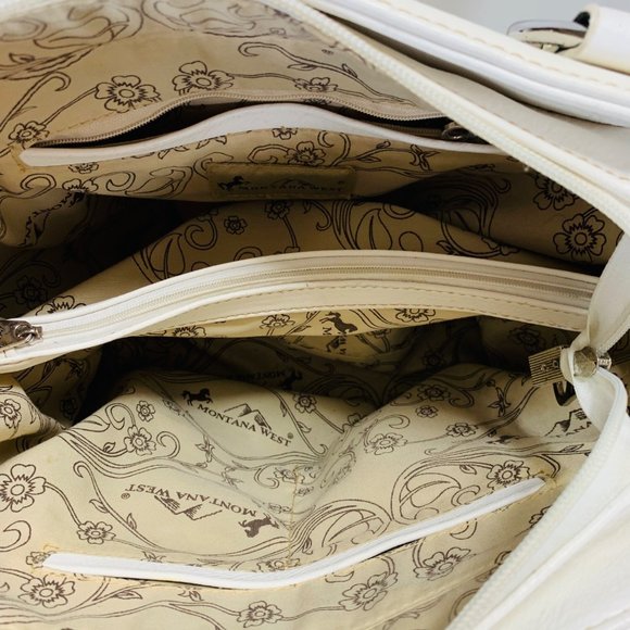 MONTANA WEST
White Floral Embroidered Shoulder Bag
ccw compatible - Picture 11 of 16
